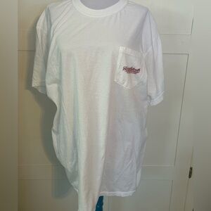 White Houndstooth Brand XL Pocket T-Shirt NWT
